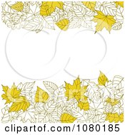 Poster, Art Print Of Autumn Background Of Yellow Leaves And Copyspace