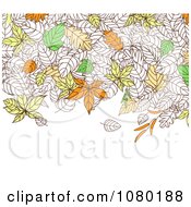 Poster, Art Print Of Background Of Autumn Leaves With Copyspace 1