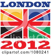 Clipart Colorful 2012 London Olympics Flag Royalty Free Vector Illustration by patrimonio