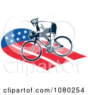 Poster, Art Print Of Cyclist On An American Path