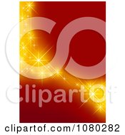 Poster, Art Print Of Red Background With Golden Stars