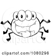 Poster, Art Print Of Four Eyed Black And White Spider