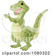 Poster, Art Print Of Cute Friendly T Rex Presenting