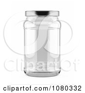 3d Empty Clear Glass Jar With A Lid