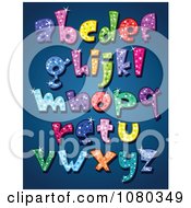 Poster, Art Print Of Colorful Sparkling Lowercase Alphabet Letters