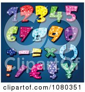 Poster, Art Print Of Colorful Sparkling Numbers