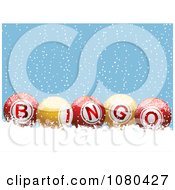 3d Colorful Bingo Balls In The Snow