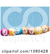 3d Colorful Jackpot Balls In The Snow