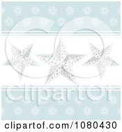 Poster, Art Print Of Pastel Blue Background With White Stars