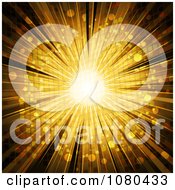 Clipart Golden Burst Of Bright Light Royalty Free Vector Illustration by elaineitalia