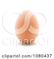 Clipart 3d Brown Chicken Egg Royalty Free Vector Illustration