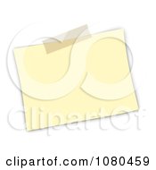Clipart 3d Yellow Note With Tape Royalty Free CGI Illustration by BNP Design Studio