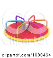 Poster, Art Print Of 3d Colorful Playground Merry Go Round Ride