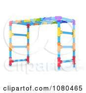3d Colorful Monkey Bars On A Playground