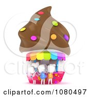 Poster, Art Print Of 3d Ivory School Kids Buying Ice Cream From A Vendor