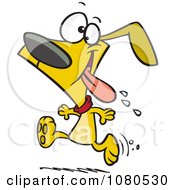Clipart Drooling Dog Running For Dinner Royalty Free Vector Illustration