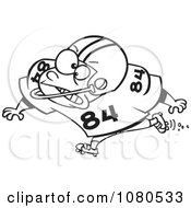 Poster, Art Print Of Outlined Football Blocker