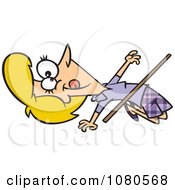 Clipart Woman Bending Backwards To Do The Limbo Royalty Free Vector Illustration by toonaday