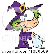 Poster, Art Print Of Halloween Witch Girl Trick Or Treating