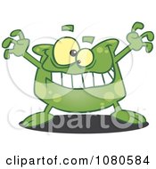 Clipart Spotted Goober Monster Royalty Free Vector Illustration by toonaday
