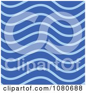 Clipart Blue Wave Background Royalty Free Vector Illustration