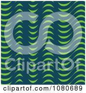 Poster, Art Print Of Green Wave Background