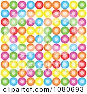 Poster, Art Print Of Colorful Retro Circle Background Over White