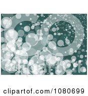 Background Of Bubbles On Teal