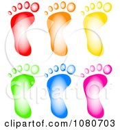 Poster, Art Print Of Colorful Footprints