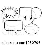 Poster, Art Print Of Black And White Chat Balloons