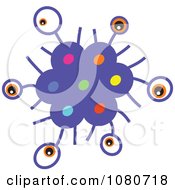 Clipart Purple Germ Doodle Royalty Free Vector Illustration by Prawny