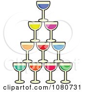 Poster, Art Print Of Stacked Cocktail Glasses