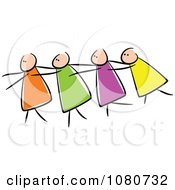 Poster, Art Print Of Blind Stick People Leading Each Other