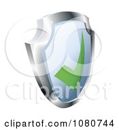 Poster, Art Print Of 3d Blue Protection Shield With A Check Mark