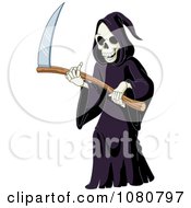 Poster, Art Print Of Laughing Grim Reaper Holding A Scythe