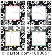 Clipart Colorful Frames Around Copyspace With Circle Borders Royalty Free Vector Illustration