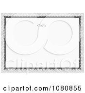 Poster, Art Print Of Gray Ornate Frame With Arrows And A Swirl With Copyspace