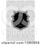 Poster, Art Print Of Black Frame Over A Floral Damask Background