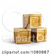 Poster, Art Print Of 3d Wooden Crates Stacked