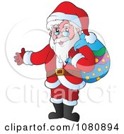 Poster, Art Print Of Santa Holding His Arm Out