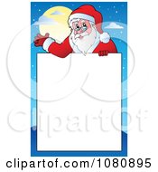 Poster, Art Print Of Santa Waving Over Copyspace