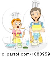 Poster, Art Print Of Home Economics Teacher Showing A Girl How To Use A Blender