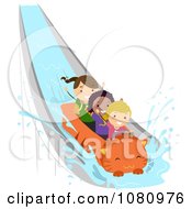 Poster, Art Print Of Stick Kids On A Cat Splash Water Ride