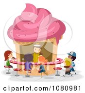 Poster, Art Print Of Stick Poeple Ordering Ice Cream From A Kiosk
