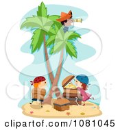 Poster, Art Print Of Stick Kid Pirates On A Treasure Island