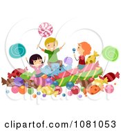 Poster, Art Print Of Stick Kids Playing In Candy