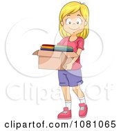 Poster, Art Print Of Charitable Girl Donating A Box Of Clothes