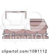 Empty Pink Burial Coffin Casket