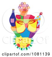 Poster, Art Print Of Presents And Party Items On A Happy Sun