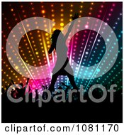 Poster, Art Print Of Silhouetted Female Singer And Fans Against Colorful Lights